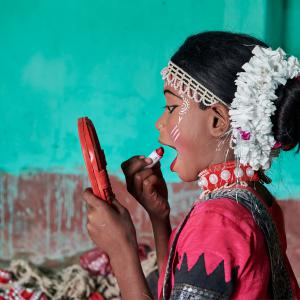 Danseurs de Raghurajpur [Orissa, Inde] - Maquillage