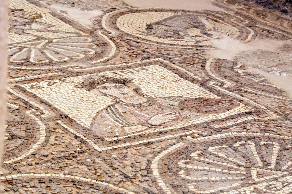 Mosaïque dans l'église byzantine, Petra [Jordanie] - 2023