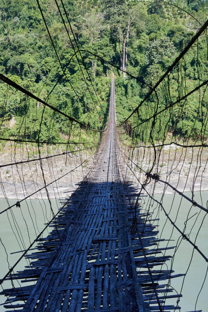 Passerelle menant à Paya (Adi Padam) [Arunachal Pradesh, Inde] - 2023 