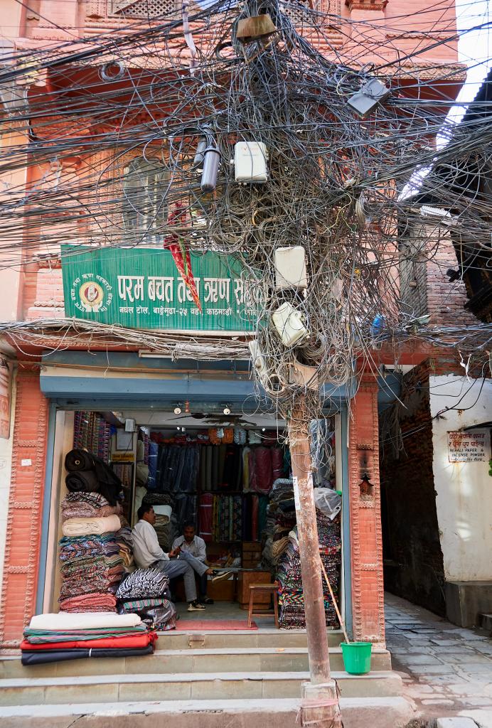 Dédale électrique, Thamel, Kathmandu - 2022