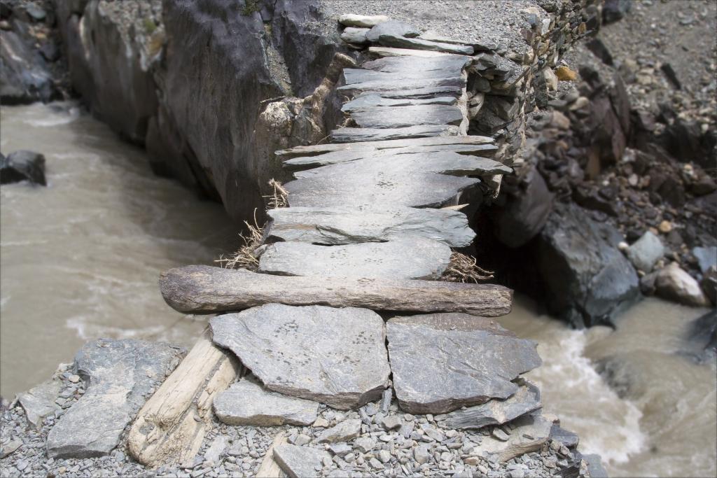 Pont de pierres, Zanskar [Inde] - 2010