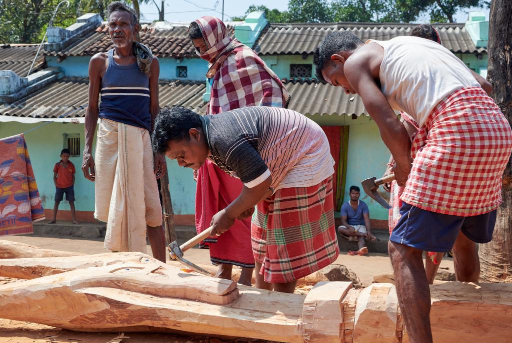 Sculpture d'un totem, ethnie Desia Kondh [Orissa, Inde] - 2020