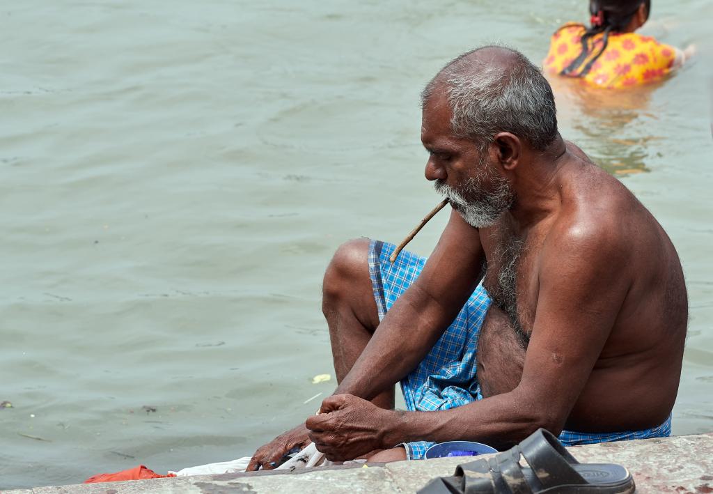 Calcutta. Sur les ghats [Inde] - 2020