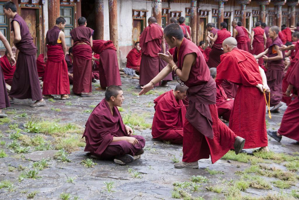 Joutes oratoires au monastère de Dongzsar [Pays de Kham, ancien Grand Tibet, Chine] - 2014