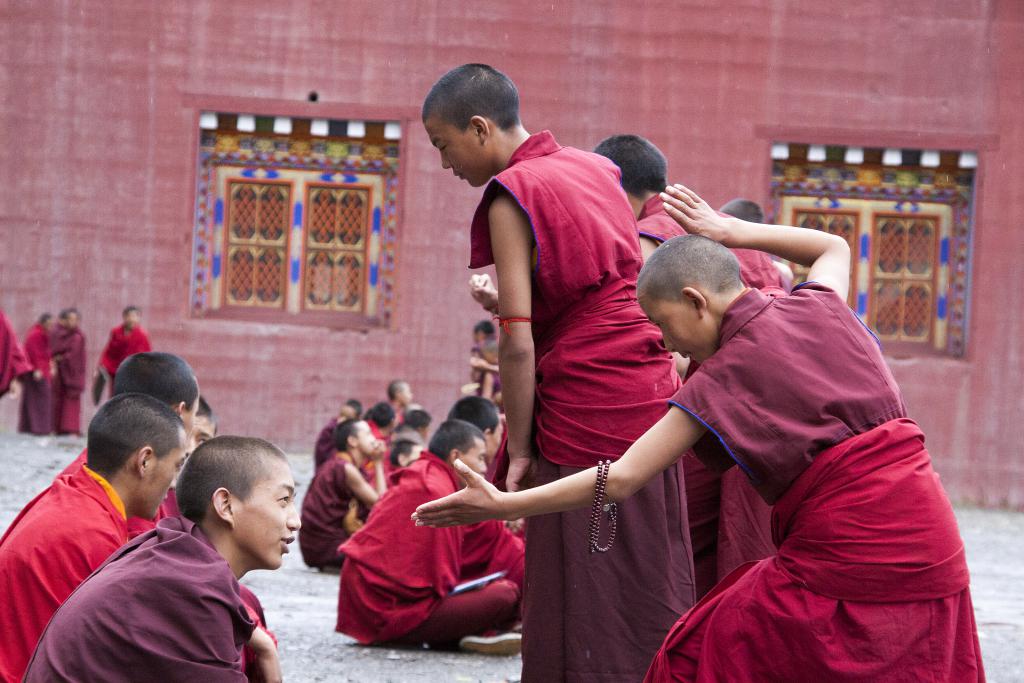 Joutes oratoires au monastère de Dongzsar [Pays de Kham, ancien Grand Tibet, Chine] - 2014