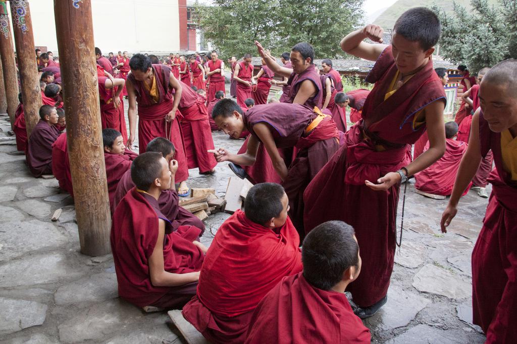 Joutes oratoires au monastère de Dongzsar [Pays de Kham, ancien Grand Tibet, Chine] - 2014