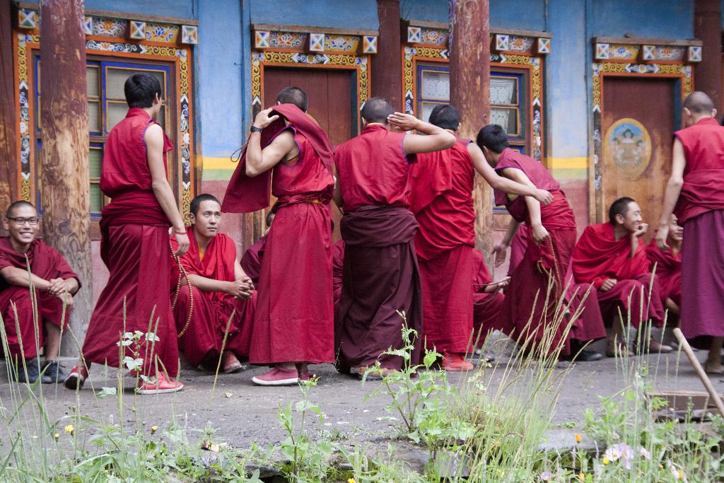 Joutes oratoires au monastère de Dongzsar [Pays de Kham, ancien Grand Tibet, Chine] - 2014