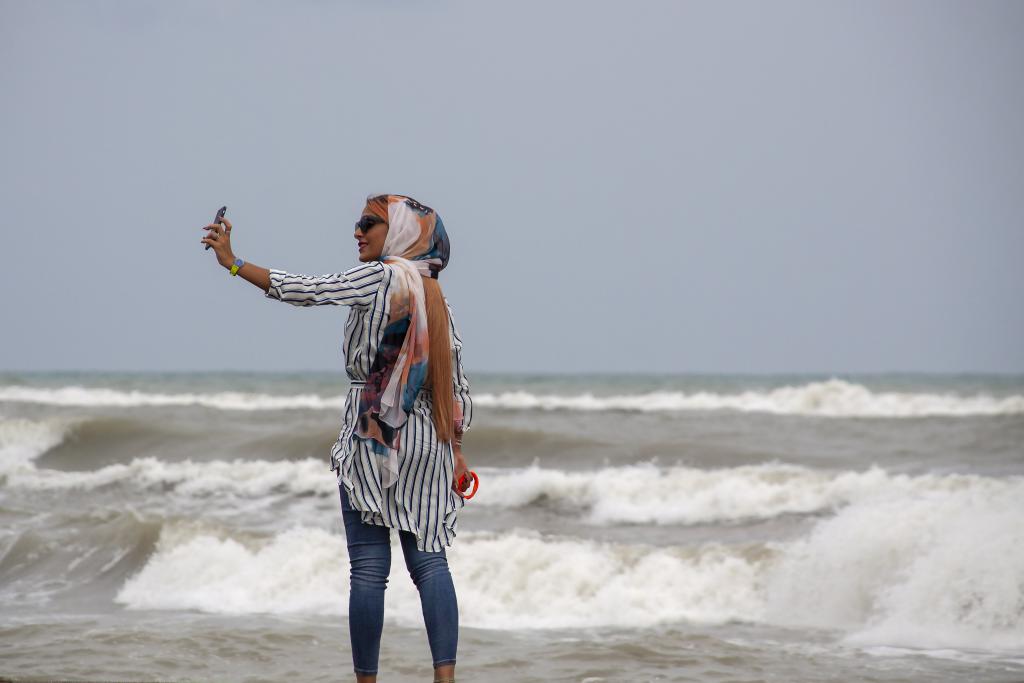 La plage d'Abbas Abad, mer Caspienne [Iran] - 2018