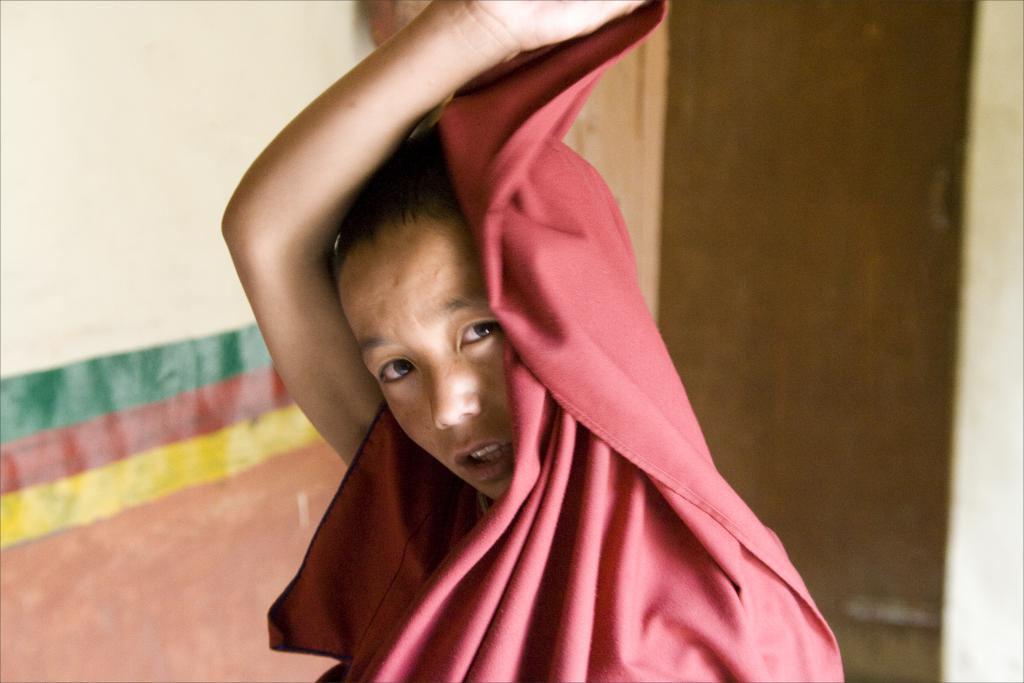 Petit moine au monastère de Wanla, Zanskar [Inde] - 2010