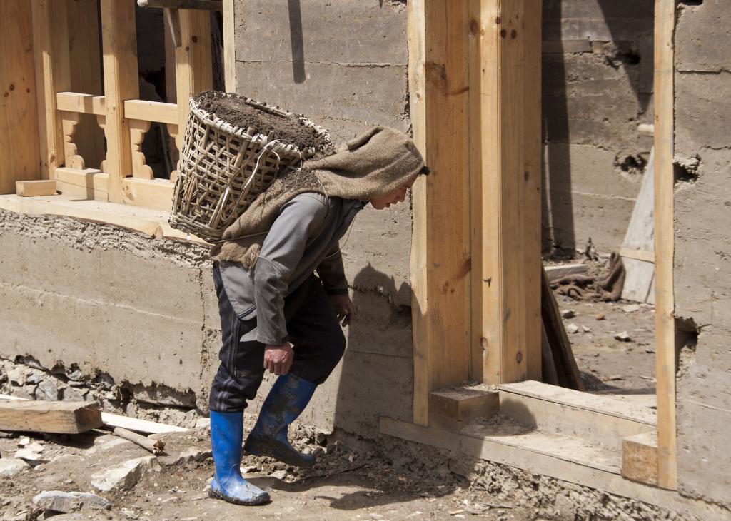 Construction d'une maison, vallée de Ha [Bhoutan] - 2017