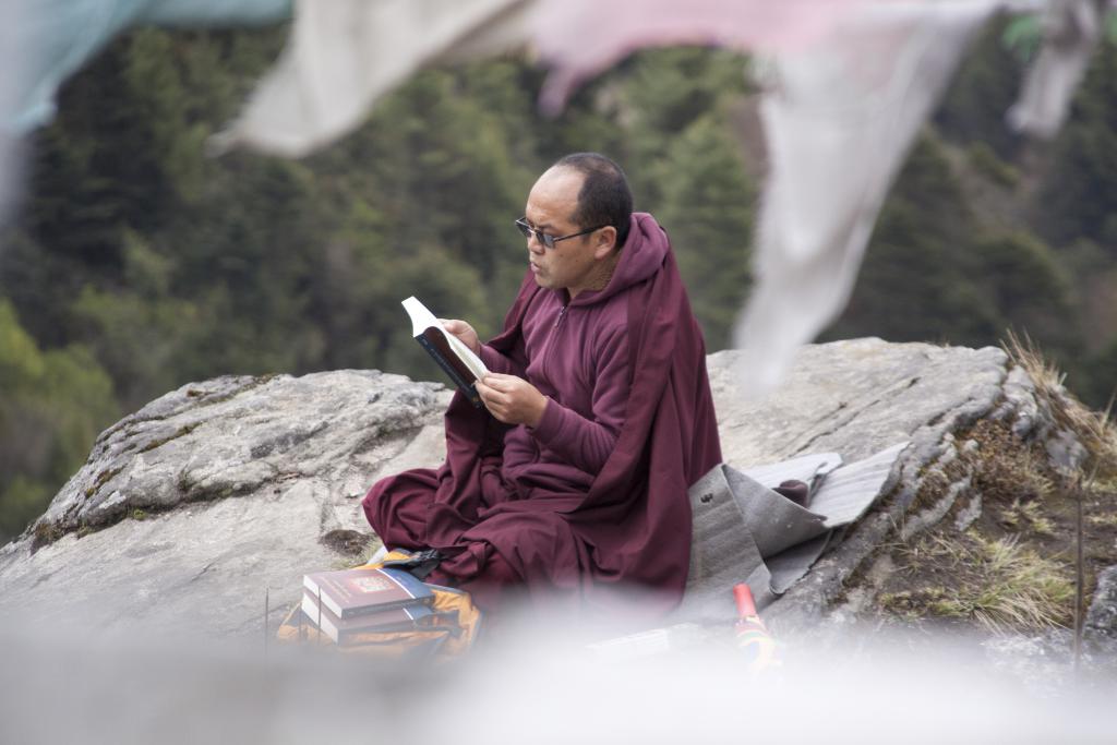 Le col au-dessus du monastère de Tharpaling, vallée de Chhumey [Bhoutan] - 2017