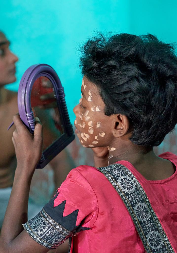 Danseurs de Raghurajpur [Orissa, Inde] - Maquillage