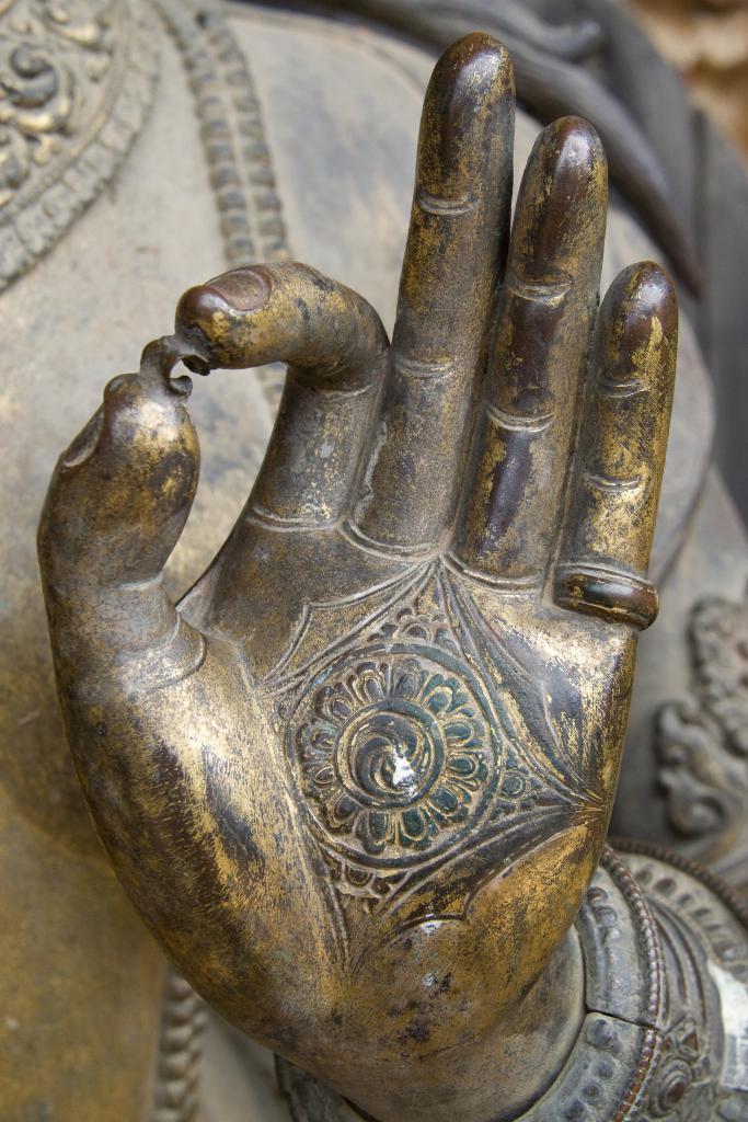 Détail d'une statue du Palais royal, place Durbar