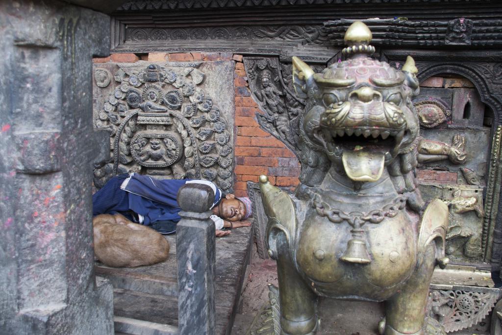 Sieste à Bakhtapur